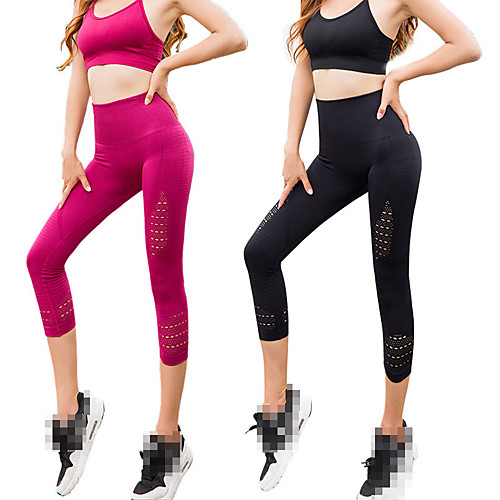 

Women's Leggings Running Tights Compression Pants Sports Winter Bottoms Running Jogging Training Breathable Quick Dry Sweat-wicking Fashion Buff Dark Purple Burgundy Grey Black Military Green