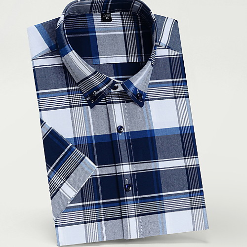 

Men's Houndstooth Print Shirt Daily Navy Blue