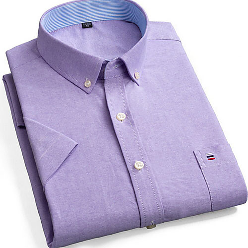 

Men's Solid Colored Shirt Daily Purple