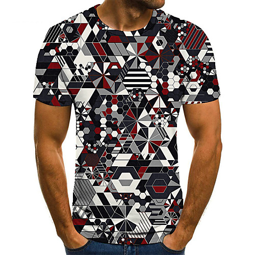 

Men's Daily Basic T-shirt - 3D Rainbow