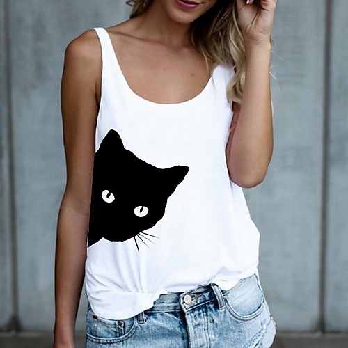 

Women's Daily Tank Top - Animal White