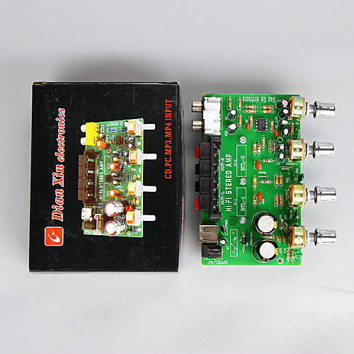 

Amplifier Board Digital Audio Stereo 2525 2.0 with Microphone Interface(5V) Cars Computer for Car Home Theater Speakers DIY
