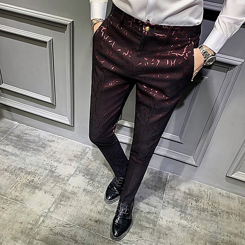 

Men's Basic Chinos Pants - Print Red Green Blue US32 / UK32 / EU40 US34 / UK34 / EU42 US36 / UK36 / EU44