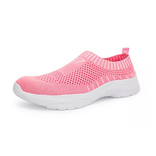 

Women's Trainers / Athletic Shoes Summer Flat Heel Round Toe Athletic Elastic Fabric / Tissage Volant Running Shoes White / Purple / Pink