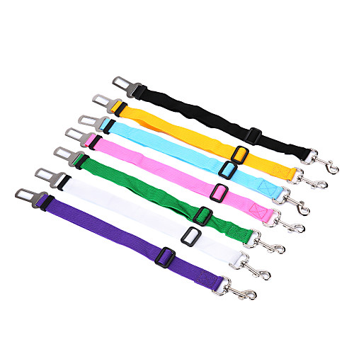 

Dog Cat Pets Harness Leash Car Seat Harness / Safety Harness Portable Retractable Soft Solid Colored Classic Nylon Black Purple Yellow Husky Labrador Alaskan Malamute Golden Retriever Dalmatian