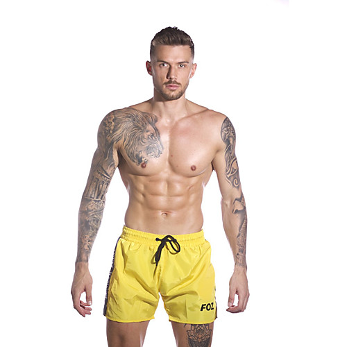 

Men's High Waist Running Shorts Athletic Shorts Workout Shorts Side-Stripe Drawstring Sports Bottoms Running Walking Jogging Training Breathable Quick Dry Soft Fashion Yellow Blue White Black
