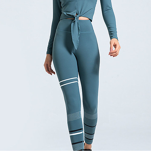 

Women's High Waist Yoga Pants Winter Purple Army Green Green Running Fitness Gym Workout Tights Leggings Sport Activewear Breathable Moisture Wicking Butt Lift Tummy Control High Elasticity Skinny