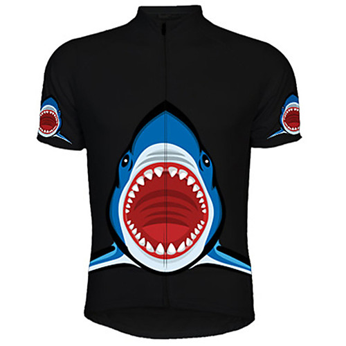 

21Grams Men's Short Sleeve Cycling Jersey White Black Bike Jersey Top Mountain Bike MTB Road Bike Cycling UV Resistant Breathable Quick Dry Sports Clothing Apparel / Stretchy