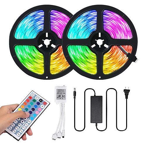 

LOENDE 2x5M Flexible LED Light Strips Light Sets RGB Tiktok Lights 600 LEDs SMD5050 10mm 1 set RGB Tiktok Lights Christmas / New Year's Cuttable / Party / Decorative 100-240 V