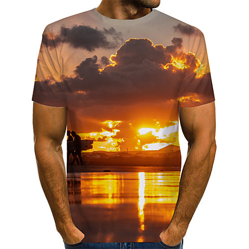 

Men's Daily Basic / Exaggerated T-shirt - 3D Yellow