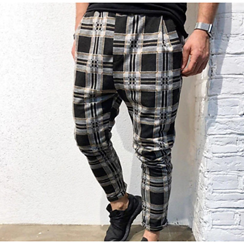 

Men's Basic Chinos Pants - Plaid Army Green Red Light gray US32 / UK32 / EU40 US34 / UK34 / EU42 US36 / UK36 / EU44