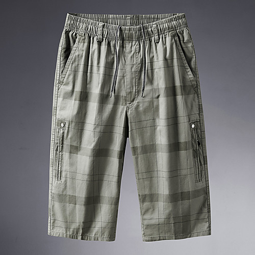 

Men's Hiking Shorts Stripes Outdoor Breathable Quick Dry Comfortable Cotton Shorts Climbing Camping / Hiking / Caving Traveling Army Green Green Dark Blue XL XXL XXXL 4XL 5XL Loose