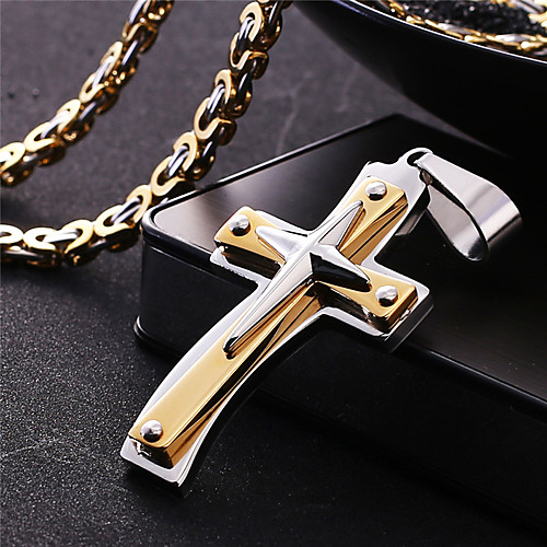 

Necklace Crossover Artistic Classic Titanium Steel Gold 55 cm Necklace Jewelry 1pc For Anniversary Street Festival