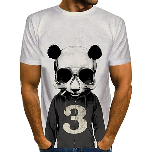 

Men's Daily Going out Basic / Street chic T-shirt - Geometric Print Dark Gray
