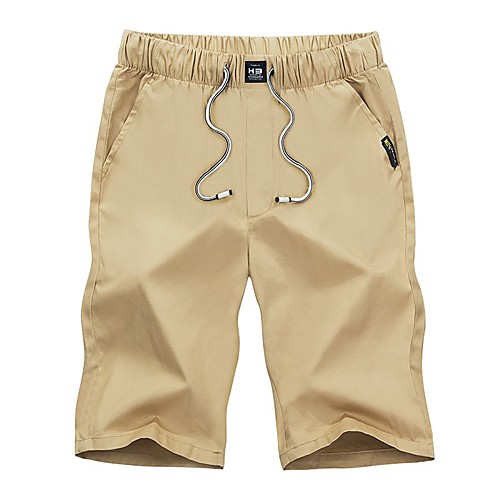 

Men's Sporty / Basic Slim Shorts Pants - Solid Colored / Patterned Drawstring Cotton Wine Khaki Royal Blue US32 / UK32 / EU40 US34 / UK34 / EU42 US36 / UK36 / EU44