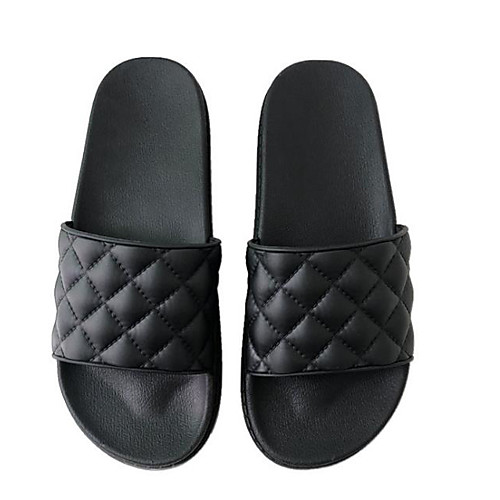 

Women's Flats Summer Stiletto Heel Open Toe Daily PU Black