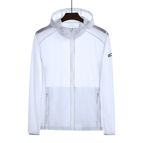 

Men's Hiking Jacket Outdoor Breathable Quick Dry Comfortable Top Elastane Single Slider Fishing Climbing Camping / Hiking / Caving White / Black / Grey / Blue