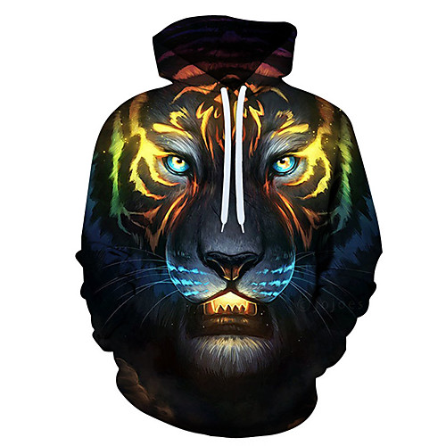

Men's Statement / 3D Print Hoodie - 3D / Cartoon / Character Rainbow US32 / UK32 / EU40