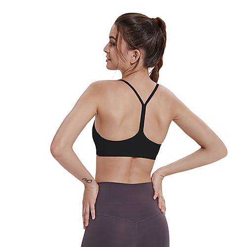 

Women's Bra Top Light Support Removable Pad Wireless Fashion White Black Purple Pink Green Elastane Yoga Running Fitness Bra Top Top Sport Activewear Breathable Quick Dry Comfortable Stretchy