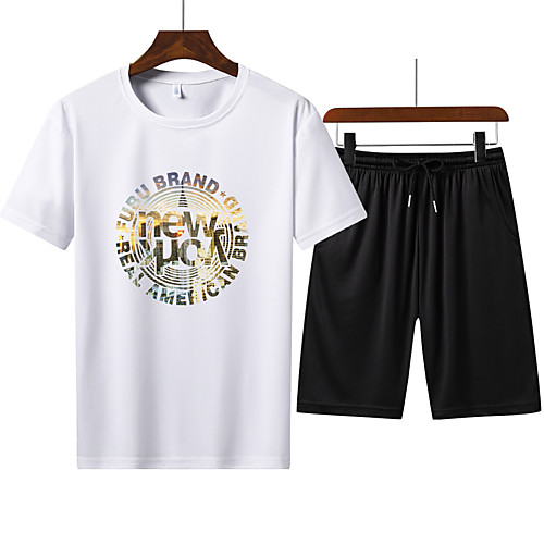 

Men's Daily Sports Basic Set - Graphic / Solid Colored Print Red