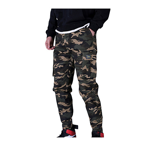 

Men's Sporty / Basic Daily Weekend Chinos / Cargo Pants - Camouflage / Solid Colored Army Green Khaki Rainbow US32 / UK32 / EU40 US34 / UK34 / EU42 US36 / UK36 / EU44