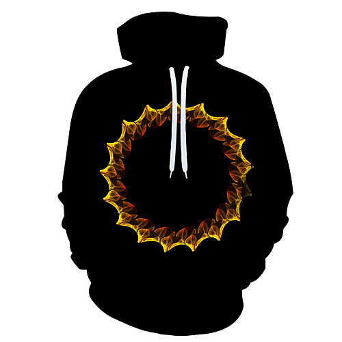 

Men's 3D Print / Casual Hoodie - 3D / Cartoon / Character Black US32 / UK32 / EU40