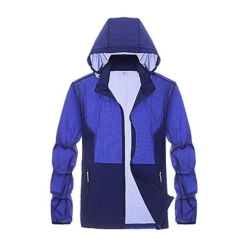 

Men's Hiking Jacket Outdoor Breathable Quick Dry Comfortable Top Single Slider Fishing Climbing Camping / Hiking / Caving Grey / Blue / Dark Blue