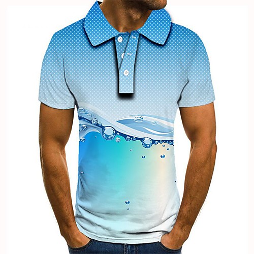

Men's Daily Basic Polo - 3D Light Blue