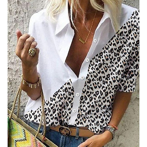 

Women's Leopard Shirt Daily White / Black / Brown