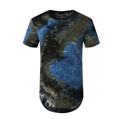 

Men's Tie Dye Print T-shirt Basic Daily Blue / Purple / Yellow / Fuchsia