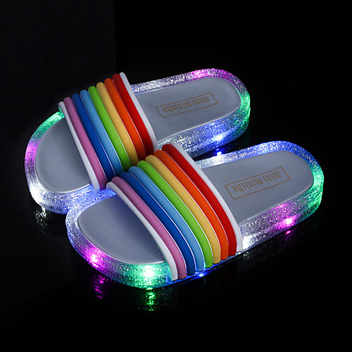 

Boys' / Girls' Jelly Shoes / LED Shoes PU Slippers & Flip-Flops Toddler(9m-4ys) / Little Kids(4-7ys) Walking Shoes LED Black / Pink / Silver Summer