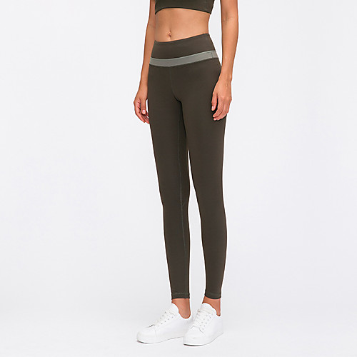 

Women's High Waist Yoga Pants Winter Fashion Black Green Blue Gray Elastane Running Fitness Gym Workout Tights Leggings Sport Activewear Moisture Wicking Butt Lift Tummy Control Power Flex High