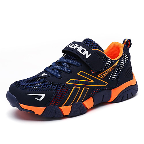 

Boys' Comfort Mesh Trainers / Athletic Shoes Big Kids(7years ) Running Shoes Buckle Black / Dark Blue Summer