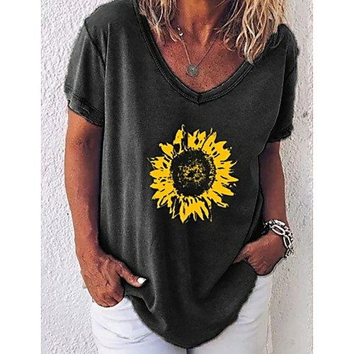 

Women's Daily T-shirt - Solid Colored Print Blushing Pink