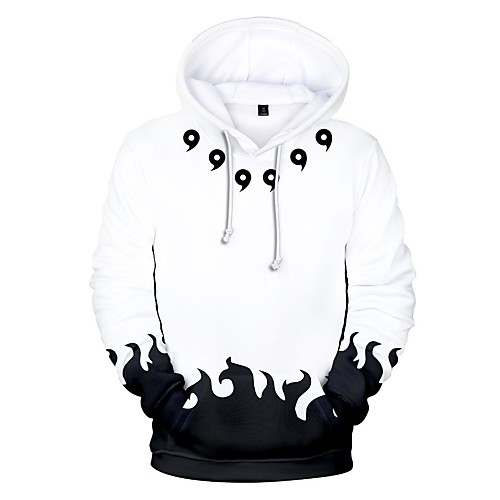 

Men's 3D Print / Casual Hoodie - 3D / Cartoon / Character White US32 / UK32 / EU40