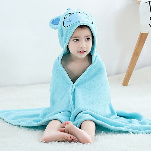 

Kid's Kigurumi Pajamas Bathrobe Hippo Onesie Pajamas Flannel Fabric Blue Cosplay For Boys and Girls Animal Sleepwear Cartoon Festival / Holiday Costumes / Bath Robe