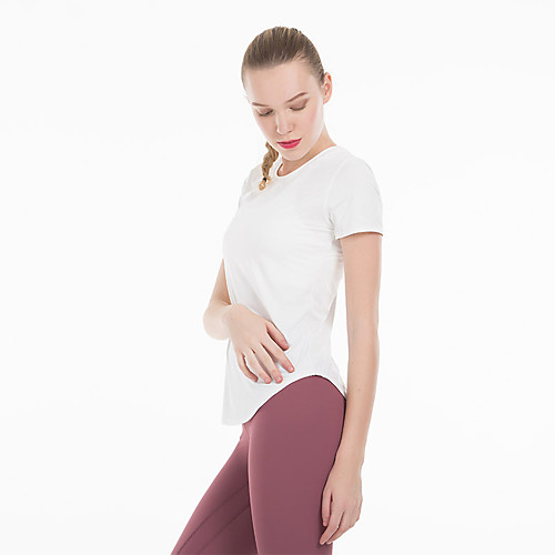 

Women's Yoga Top Solid Color White Black Pink Green Yoga Running Fitness Tee / T-shirt Sleeveless Sport Activewear Breathable Quick Dry Comfortable Stretchy
