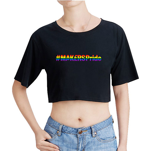 

Inspired by Cosplay LGBT Pride T-shirt Polyster Rainbow T-shirt For Women's