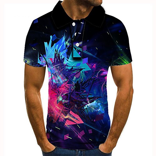 

Men's Daily Basic Polo - 3D Rainbow
