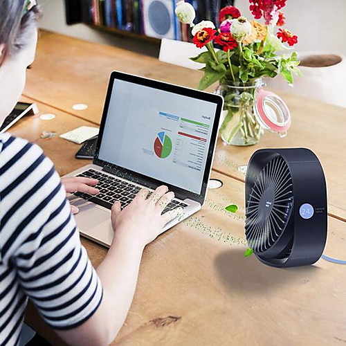 

3 Speed Mini USB Desktop Fan Personal Portable Cooling Fan with 360 Rotation Adjustable Angle for Office Household Traveling