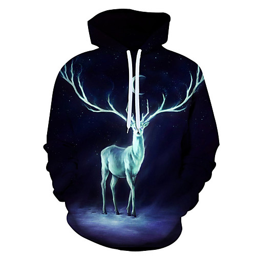 

Men's 3D Print / Casual Hoodie - 3D / Cartoon / Character Black US32 / UK32 / EU40