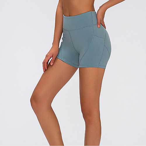 

Women's High Waist Yoga Shorts Winter Black Green Blue Gray Elastane Running Fitness Gym Workout Shorts Sport Activewear Breathable Moisture Wicking Butt Lift Tummy Control High Elasticity