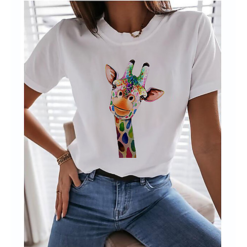 

Women's Rainbow Graphic Love Wins Print T-shirt Basic White