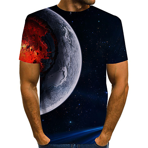 

Men's Daily Basic / Exaggerated T-shirt - 3D Purple