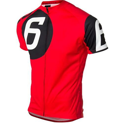 

21Grams Men's Short Sleeve Cycling Jersey Black / Red Bike Jersey Top Mountain Bike MTB Road Bike Cycling UV Resistant Breathable Quick Dry Sports Clothing Apparel / Stretchy