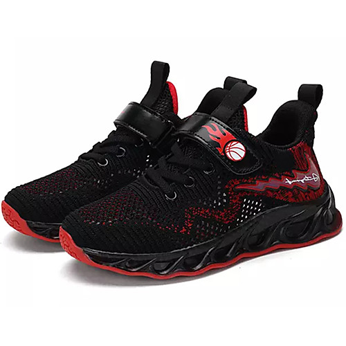 

Boys' Comfort Elastic Fabric / Flyknit Trainers / Athletic Shoes Big Kids(7years ) Running Shoes White / Red Summer / Color Block