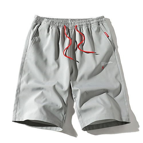 

Men's Sporty Plus Size Slim Shorts Pants - Solid Colored Summer Black Light gray Dark Gray US32 / UK32 / EU40 / US34 / UK34 / EU42 / US36 / UK36 / EU44 / Drawstring