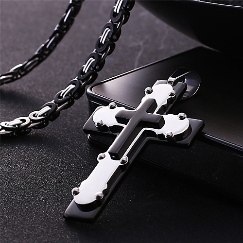 

Necklace Crossover Artistic Classic Titanium Steel Black 55 cm Necklace Jewelry 1pc For Anniversary Street Festival
