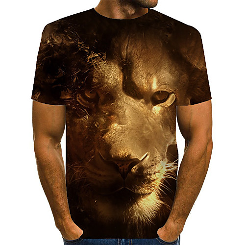 

Men's Daily Basic T-shirt - 3D Print Brown