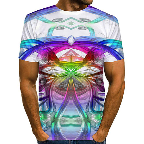 

Men's Daily Basic T-shirt - 3D Print Rainbow